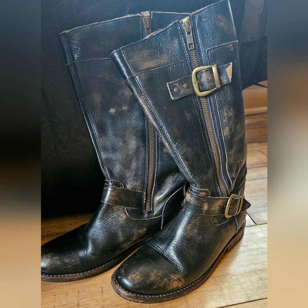 Bed Stu Gogo Lug Sole Double Zip Boots
